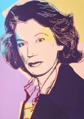 Mildred Scheel by Andy Warhol, 1980, Farbserigrafie mit Diamantenstaub auf Velin, sold May 2022