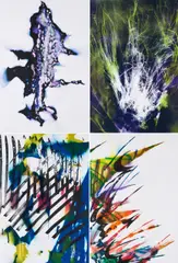 Katharina Grosse, Cokeypane, 2011, Mappe mit 4 Farblithografien auf Velin