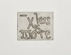 Herbert Zangs, Less is more, Radierung auf Hahnemühle (Wasserzeichen)