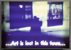 Wolfgang Stähle, Art is lost is this town, 1989, Lichtbox, cibatrans, elektrifiziert
