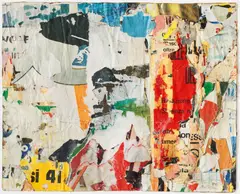 "Relazione 41" by Rotella, 1957, Decollage auf braunem Packpapier, sold Jun 2022
