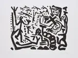 A. R. Penck, Übergang II, 1990, Lithografie auf Velin