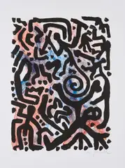 Krisenherbst by A. R. Penck, 1990, Farblithografie auf Velin, sold Jun 2022