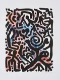 A. R. Penck, Krisenherbst, 1990, Farblithografie auf Velin