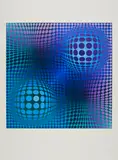 Victor Vasarely, Aus: Hommage à Picasso, 1973, Farbserigrafie auf leichtem Karton