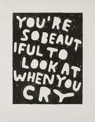 Stefan Marx, You're so Beautiful to Look at When You Cry, 2017, Lithografie auf Zerkall (Wasserzeichen)
