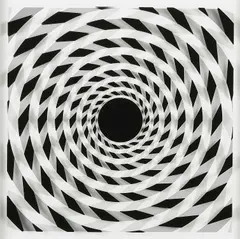 Komposition 716 by Marcello Morandini, 2020, 3D-Konstruktion aus Baumwollpapier und bedruckten Acrylglasplatten. In Holzrahmen, sold Sep 2022