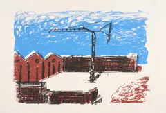 Forumsmauern by Markus Lüpertz, 2002, Farbserigrafie auf Velin, sold Sep 2022