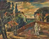 Arthur Degner, Südliche Landschaft, Öl auf Leinwand