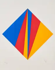 Ohne Titel by Max Bill, 1988, Farbserigrafie auf dünnem Velin, sold Jun 2022