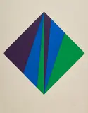 Max Bill, Ohne Titel, 1988, Farbserigrafie auf dünnem Velin
