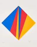 Max Bill, Ohne Titel, 1988, Farbserigrafie auf dünnem Velin