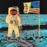 Moonwalk (Yellow) 11.404 by Andy Warhol, 2020, Farbserigrafie auf leichtem Karton, sold Jun 2022