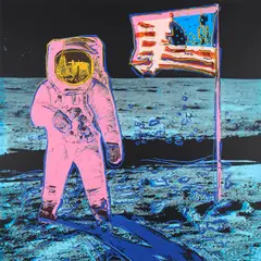 Andy Warhol, Moonwalk (Pink) 11.405, 2020, Farbserigrafie auf leichtem Karton