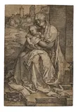 Albrecht Durer, Maria mit Kind an der Mauer, Kupferstich auf Papier