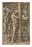 Lucas van Leyden, Christus an der Geißelsäule, Kupferstich auf Papier
