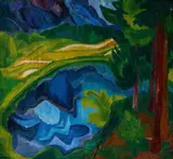 Fritz Schaefler, Landschaft mit See