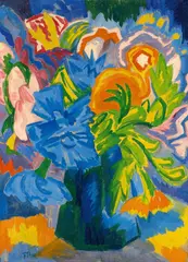 Fritz Schaefler, Blumenbild 4, 1920er Jahre, Eitempera auf Leinwand