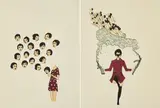 Marcel Dzama, Farewell loved Ones / Who am I now?, 2017, Jeweils: Fotolithografie auf chamoisfarbenem Velin