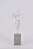 Surrealistischer Engel by Salvador Dalí, Glas, auf Aluminiumsockel, sold Jan 2023
