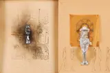 Jürgen Brodwolf, Konvolut von zwei Objekten, 1972, Jeweils: Ausgedrückte Farbtuben auf Collage auf Velin. In Objektkasten