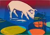 Fiesta Pig by Andy Warhol, 1979, Farbserigrafie auf Arches 88, sold Nov 2022