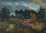 Otto Modersohn, Frühling in der Surheide (bei Neveln), 1928, Öl auf Leinwand