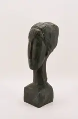 Amedeo Modigliani, Frauenkopf, Bronze, grün patiniert