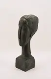 Amedeo Modigliani, Frauenkopf, Bronze, grün patiniert