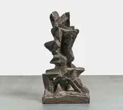 Otto Gutfreund, Umarmung, 1914 (Entwurf), Bronze, blaugrau patiniert