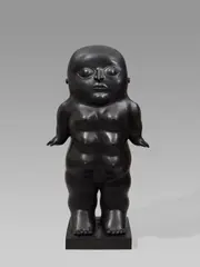 Fernando Botero, Le Matin, 1981/82, Bronze, schwarz patiniert