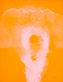 Otto Piene, April (Aus: Feuerflora), 1971, Farbserigrafie auf leichtem Karton
