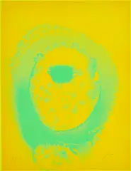 Juni (Aus: Feuerflora) by Otto Piene, 1971, Farbserigrafie auf leichtem Karton, sold Oct 2021