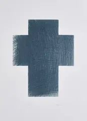 Arnulf Rainer, Ohne Titel (Kreuz), Um 2000, Farbradierung auf Hahnemühle (Wasserzeichen)