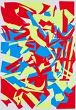 Imi Knoebel, Ohne Titel (Messerschnitt), 1993, Farbserigrafie auf leichtem Karton