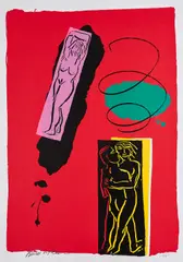 Ohne Titel by Bruce McLean, Farbserigrafie auf leichtem Karton, sold Sep 2021