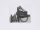 Konrad Klapheck, Der Statthalter, 1975, Radierung auf Velin