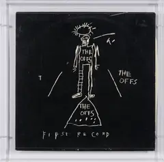 Jean-Michel Basquiat, Plattencover für das Album "First Record" von "The Offs", Serigrafie auf Schallplattenhülle aus Karton