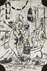 Manuel Ocampo, Discovering the Ground Zero of Criticism, 2006, Acryl auf Leinwand