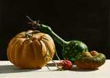 Luciano Ventrone, "Natura Morta" (Zucche), Öl auf Leinwand