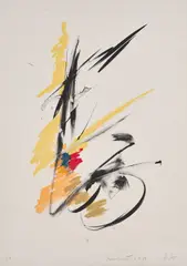Jean Miotte, Ohne Titel, 1989, Farblithografie auf ARCHES FRANCE (Wasserzeichen)