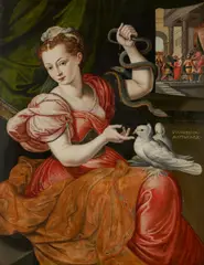 Frans Floris, Allegorie der Unschuld und der Besonnenheit, Öl auf Holz