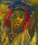 Ruth Baumgarte, The African III, 2001, Öl auf Leinwand