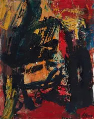 Ohne Titel by Justo González Bravo, 2002, Mischtechnik auf Karton, sold Sep 2021