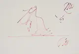 Markus Lüpertz, Ohne Titel, 2010, Faserstift auf Velin