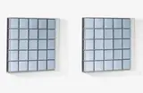 Ohne Titel (Spiegelobjekt) by Adolf Luther, 1977, Jeweils: 25 konkave bzw. konvexe Spiegel auf Spiegelplatte, auf schwarz gestrichener Hartfaserplatte, sold Dec 2021