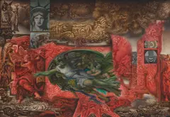 Helmut Ullrich, Gottvater erlöst die libysche Sybille, 1969/70, Öl auf Leinwand