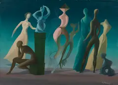 Mac (Heinz Hans Oskar Zimmermann) Zimmermann, "Volle Unruhe", 1982, Öl auf Hartfaser