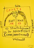 Jonathan Meese, "Fort Knox", 2005, Faserstift auf gelbem Papier