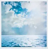 Seestück (Gegenlicht) by Gerhard Richter, 1991, Farboffset auf Karton, sold Nov 2021